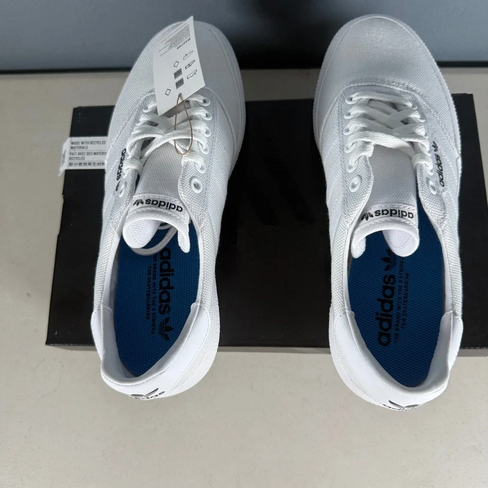 Adidas Originals 3MC White Canvas Skate Shoes Sneakers B22705 Mens 8 Womens 9 - Picture 5 of 8